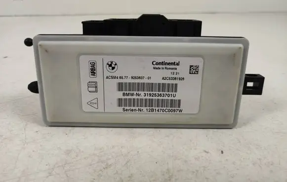 BMW 5 F10 F11 Airbag control unit/module 9253637 31925363701U 12B1470C0097W