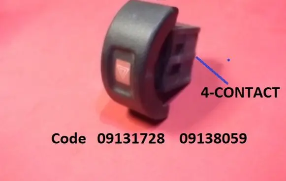 Opel Astra G Hazard light switch 09131728 09138059