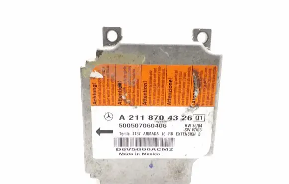 Mercedes-Benz E W211 Airbag control unit/module A2118704326 500507060406