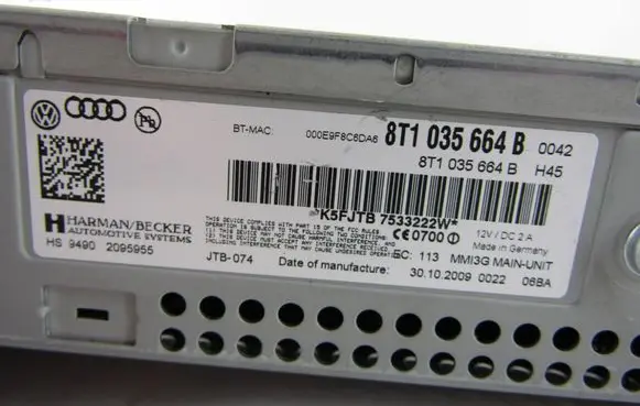 Audi Q5 SQ5 CD/DVD changer 8t1035664b