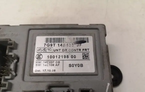 Jaguar XF Door control unit/module 7G9T14B533JF 1001219800 14C237DB