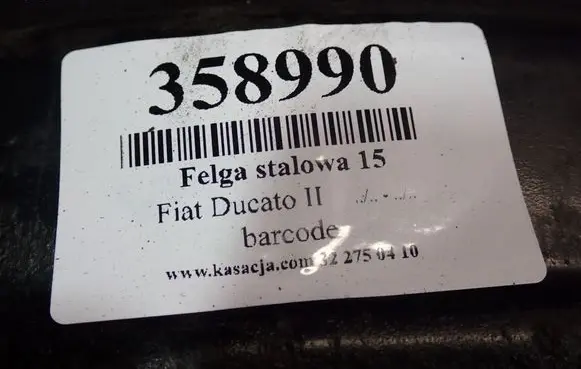 Fiat Ducato R15 steel rim 