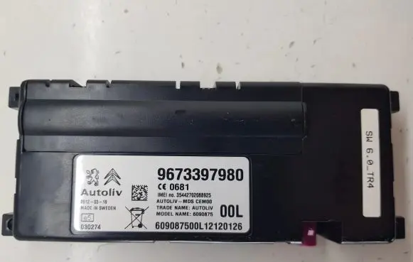 Peugeot 3008 I Bluetooth control unit module 9673397980