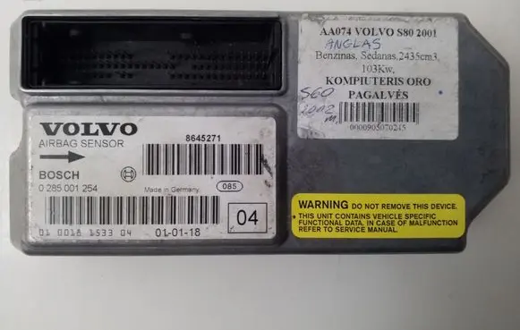 Volvo S80 Airbag control unit/module 8645271