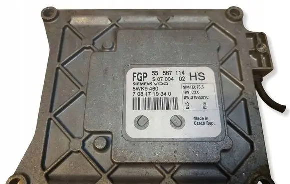 Opel Astra H Engine control unit/module ECU 55567114 5WK9460 SIMTEC755