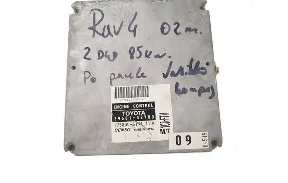 Toyota RAV 4 (XA20) Engine control unit/module 8966142780 1758005191 1CDFTV