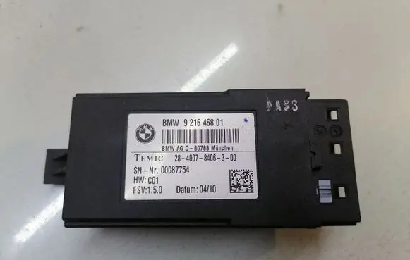 BMW 5 F10 F11 Seat heating relay 9216468