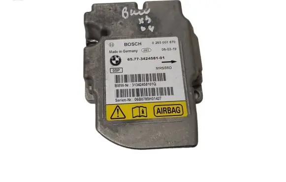 BMW X3 E83 Airbag control unit/module 31342458101Q 0285001870 3424581