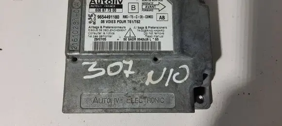 Peugeot 307 Airbag control unit/module 9654491180 606877300