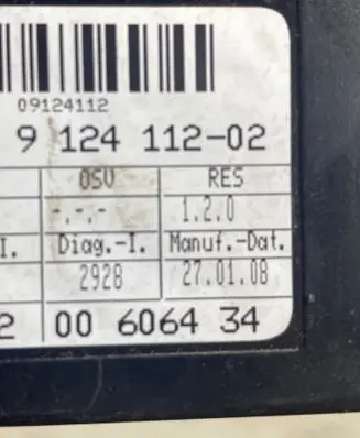 BMW 1 E81 E87 Rain sensor 09124112 9124112 00606434