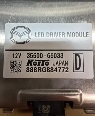 Mazda CX-3 LED ballast control module 3550065033 888RG884772