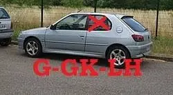 Peugeot 306 Rear side window 43R000015 UKF140EF25