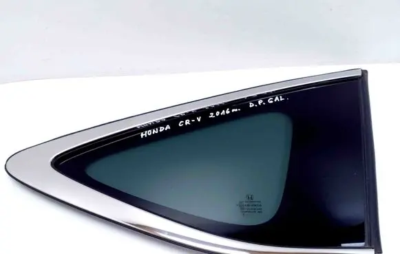 Rear vent window glass