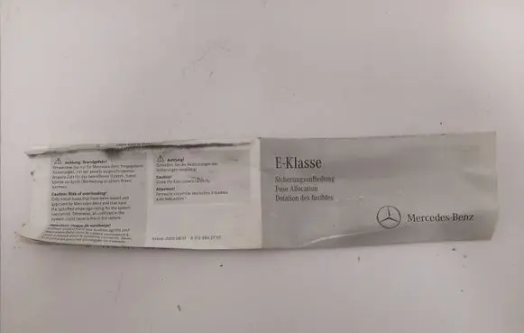 Mercedes-Benz E W212 User manual A2125842707