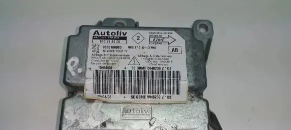 Peugeot 308 Airbag control unit/module 9665100080 610714900 608929500