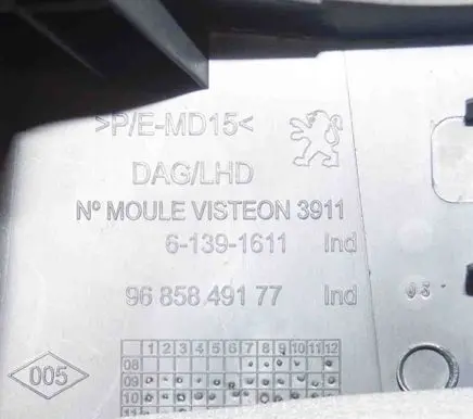 Peugeot 5008 Steering wheel column trim 9685849177