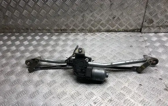 Front wiper linkage and motor