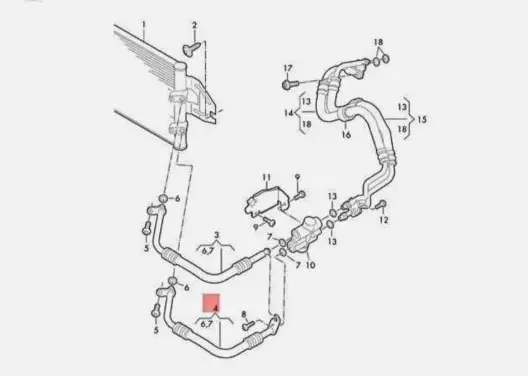 Volkswagen Crafter Oil cooling pipe 2N0317821B