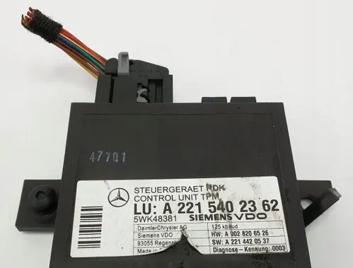 Mercedes-Benz S AMG W221 Tire pressure control unit A2215402362