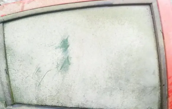 Rear door window glass