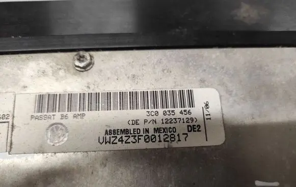 Volkswagen PASSAT B6 Sound amplifier 3C0035456 VWZ4Z3F0012817 12237129