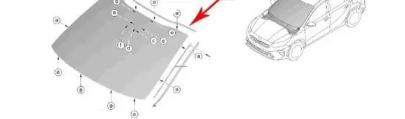 KIA Pro Cee'd III Windshield trim 86130j7000