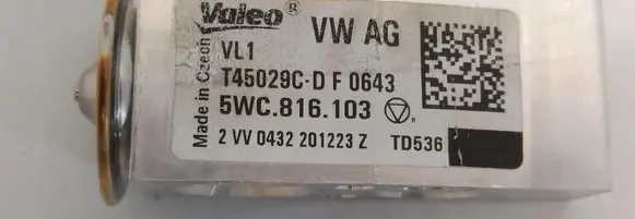 Seat Tarraco Air conditioning (A/C) expansion valve 5WC816103