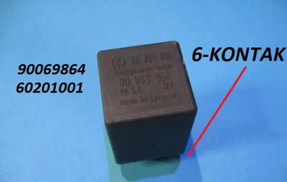 Opel Frontera A Window wiper relay 90069864 60201001