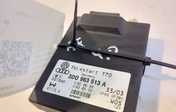 Audi A8 S8 D3 4E Auxiliary heating control unit/module 3D0963513A