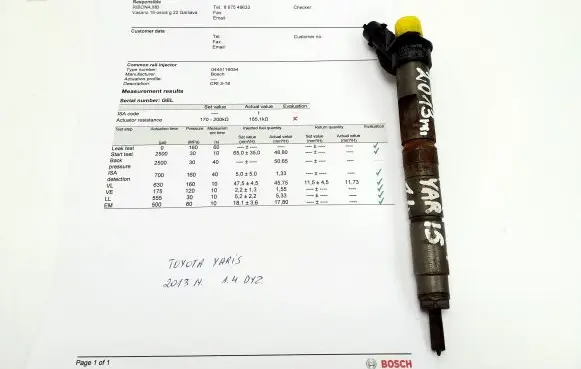 Toyota Yaris Fuel injector 236700W020 0445116054