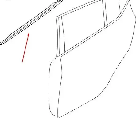 Mazda 5 Rear door windshield rail C23550670C