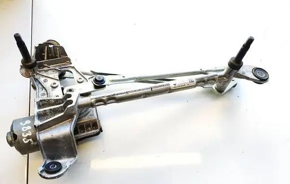 Front wiper linkage and motor