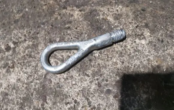 Towing hook eye
