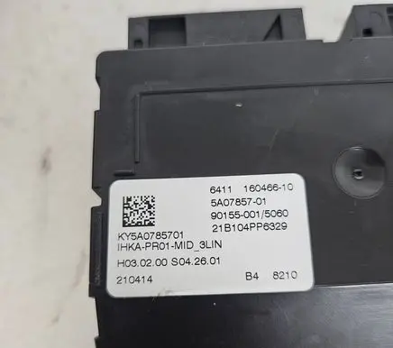 BMW X3 G01 Air conditioning/heating control unit 64115A07857 5A07857
