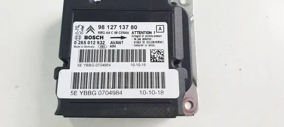 Peugeot 2008 I Airbag control unit/module 98127137800 9812713780 0285012932