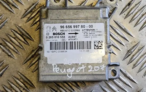 Peugeot 207 Airbag control unit/module 9665699780 0285010555 0338634