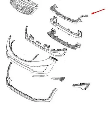 KIA Sportage Front bumper mounting bracket 865513W000