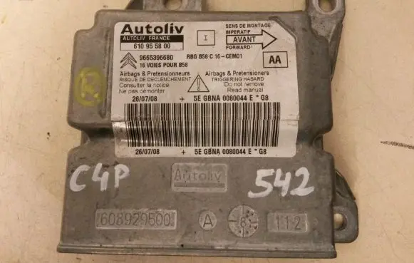 Citroen C4 I Picasso Airbag control unit/module 9665396680 610955800
