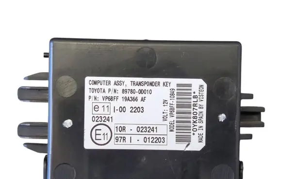 Toyota Yaris Immobilizer control unit/module 897800D010 023241 19A366AF