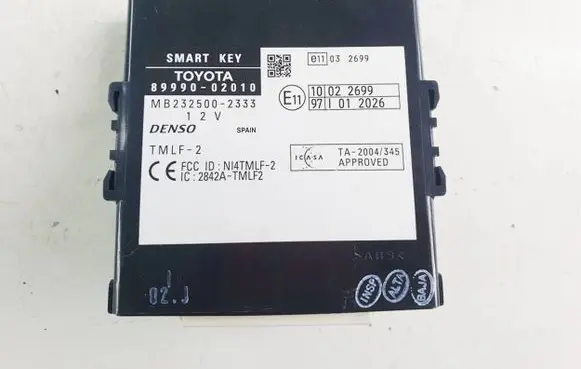 Toyota Auris 150 Ignition amplifier control unit 89990-02010 MB2325002333