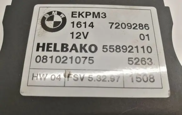 BMW 5 E60 E61 Fuel injection pump control unit/module 7209286