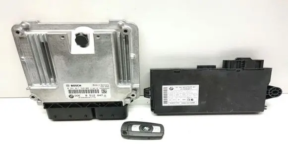 BMW 3 E90 E91 Engine ECU kit and lock set 8512047 0281017520 9237047