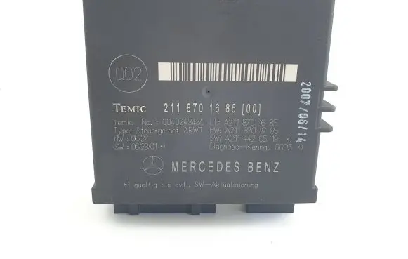 Tailgate/trunk control unit/module