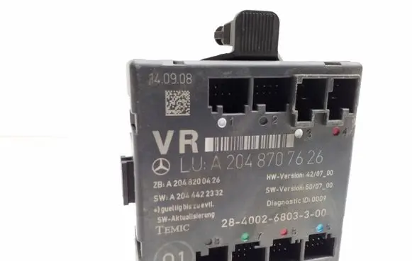 Mercedes-Benz C W204 Door control unit/module A2048707626