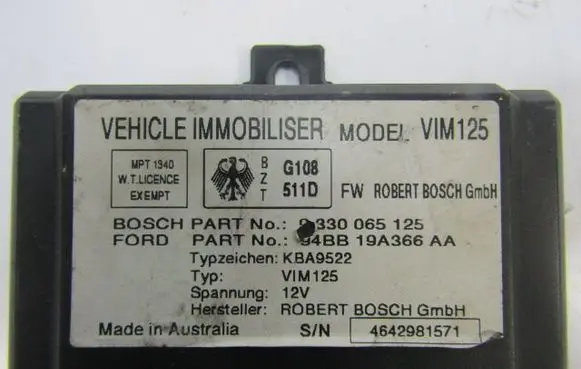 Ford Maverick Immobilizer control unit/module 94BB19A366AA