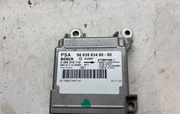 Peugeot 207 Airbag control unit/module 9663593480
