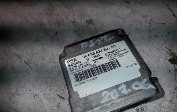 Peugeot 207 Airbag control unit/module 9663593480