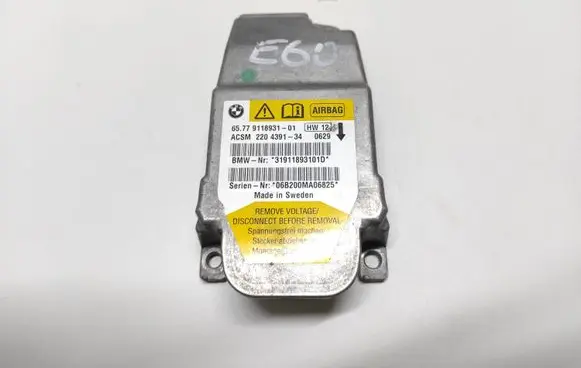 BMW 5 E60 E61 Airbag control unit/module 911893101 220439134