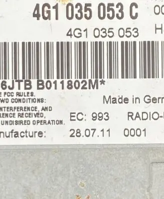 Audi Q7 4L Navigation unit CD/DVD player 4G1035053C