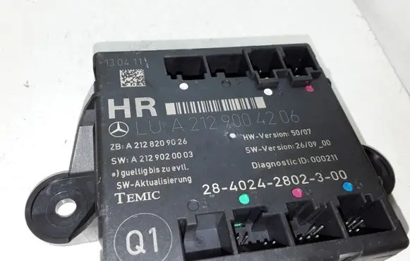 Mercedes-Benz E W212 Door control unit/module A2129004206 A2128209026 A2129020003